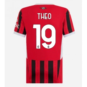 AC Milan Theo Hernandez #19 Replika Hjemmebanetrøje Dame 2024-25 Kortærmet